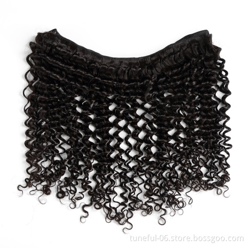 Tuneful Hair 100%  Natural Braid Human Brazilian Raw Customized Style Wave Double Weight Material Virgin hair deep wave 3 bundle